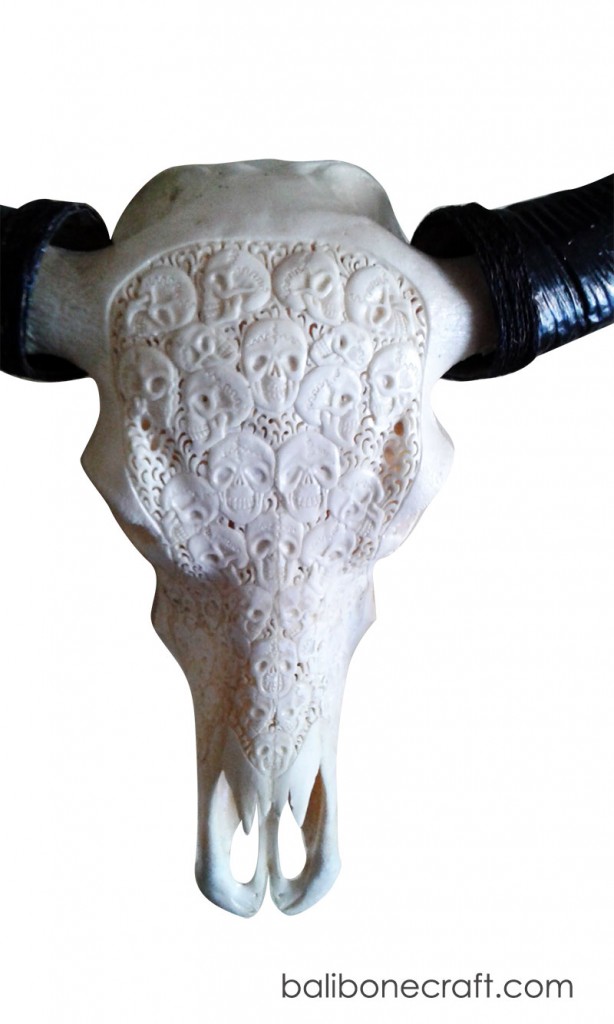 Buffalo skull carving 017 produced by Bali Bone Craft