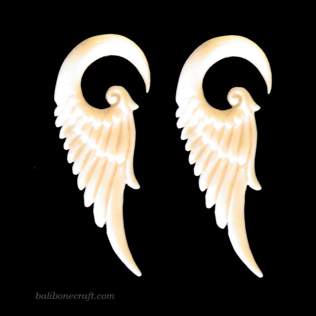 natural piercing made from bone produced by Bali bone craft
